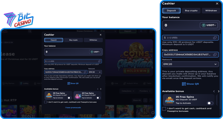 7Bit Casino Payment Methods