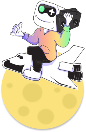 BCH.Games Casino Logo is sitting on the Moon