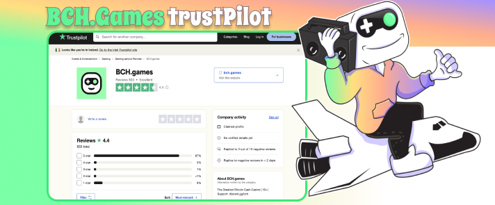 BCH.Games TrustPilot
