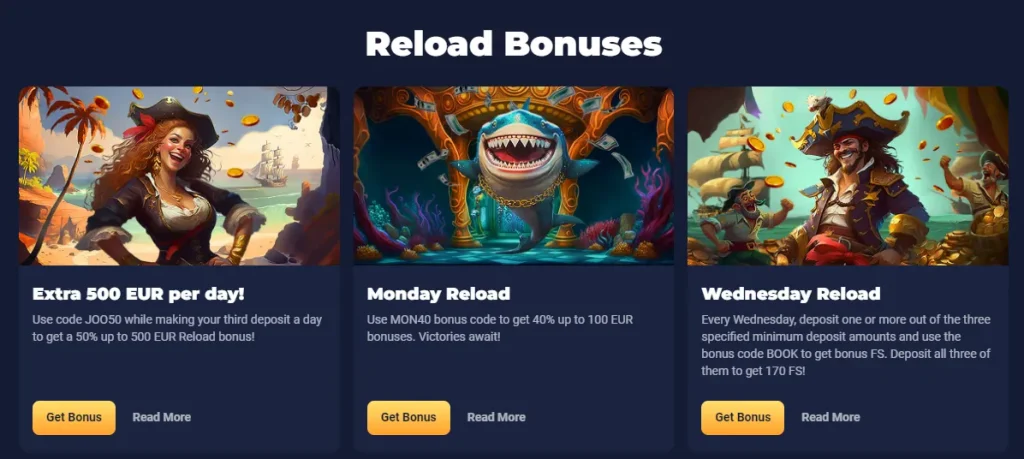 Reload bonuses with bitcoin cash
