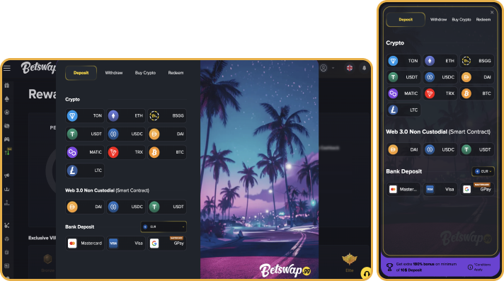 Betswap Casino Payment Methods