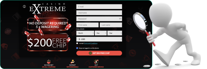 Casino Extreme no deposit bonus 200 Free Chips
