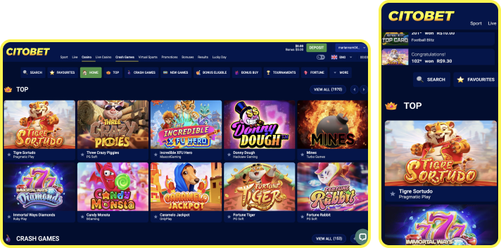Games selection at Citobet Casino