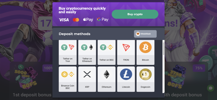 Coinplay Crypto Casino Deposit Methods