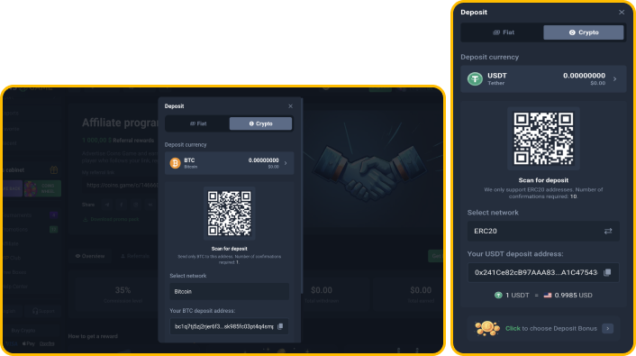 Coins Game Casino Payment Methods