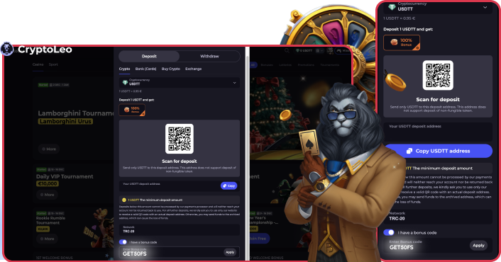 Enter bonus code for no deposit bonus at Crypto Leo Casino