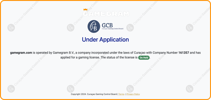 Gamegram Caino License GCB