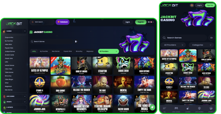 Games section at Jackbit casino