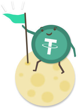 Tether is sitting on the Moon