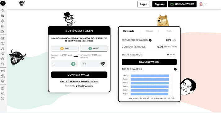 WSM token at crypto casino WSM
