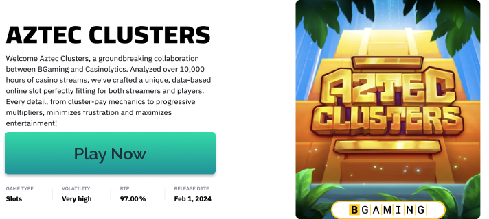 Aztec Clusters slot by BGaming