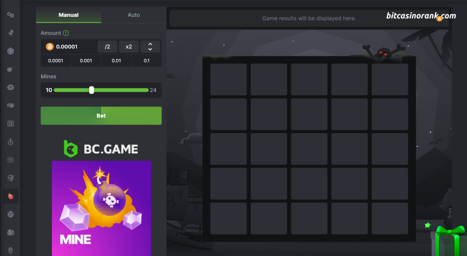 Gameplay of the original Mine BC.Game