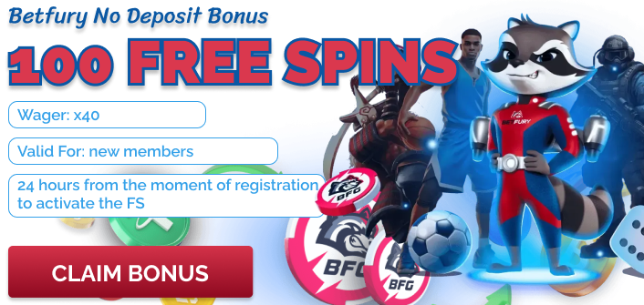 No Deposit 100 Free Spins at Betfury Casino