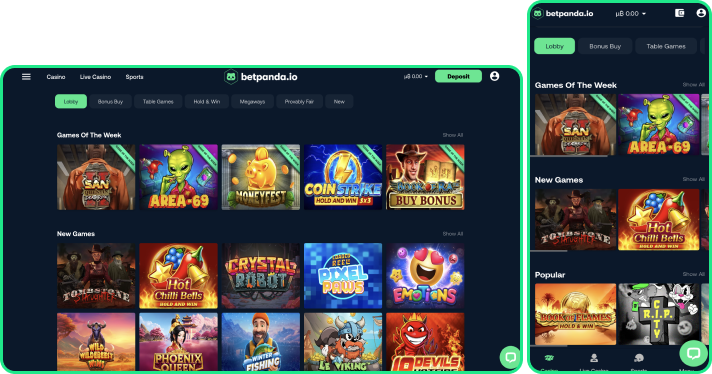 Slots selection at Betpanda.io Casino