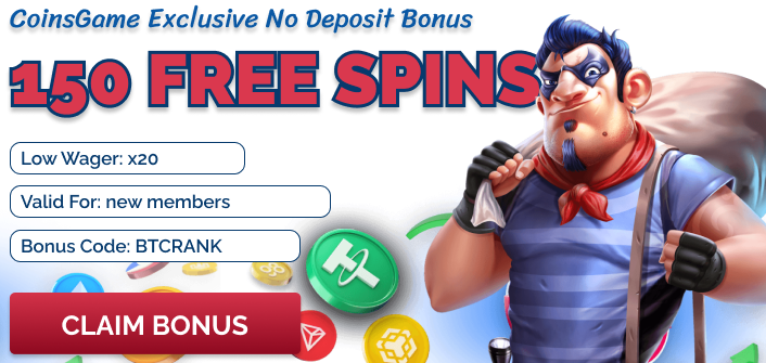 Exclusive no deposit bonus 150 Free Spins at Coins.Game Casino