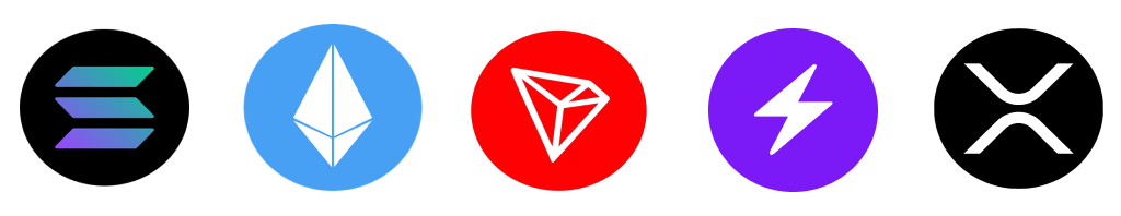 Logo Cryptocurrencies with the Fastest Transaction