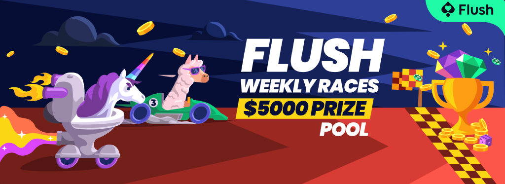 Banner with Flush Races promo