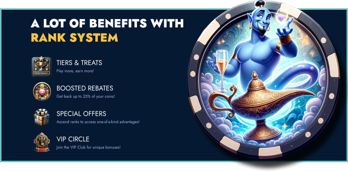 Benefits of the VIP program at Genie Jackpot Casino