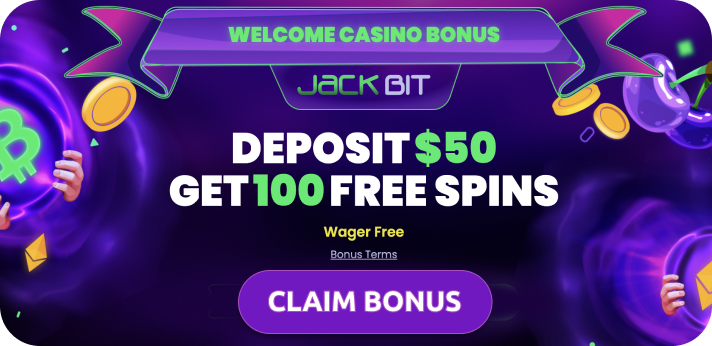 Jackbit Casino Welcome Bonus 100 Free Spins
