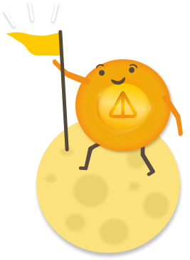 Notcoin logo is sitting on the Moon