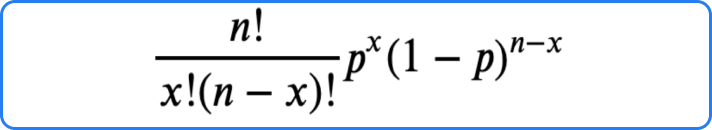 The probability formula in the Plinko game from Stake
