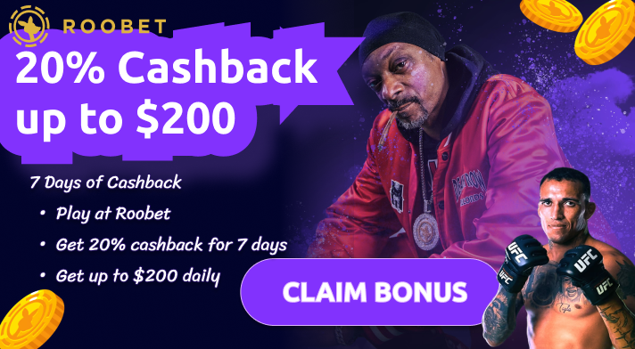 Welcome Cashback bonus at Roobet