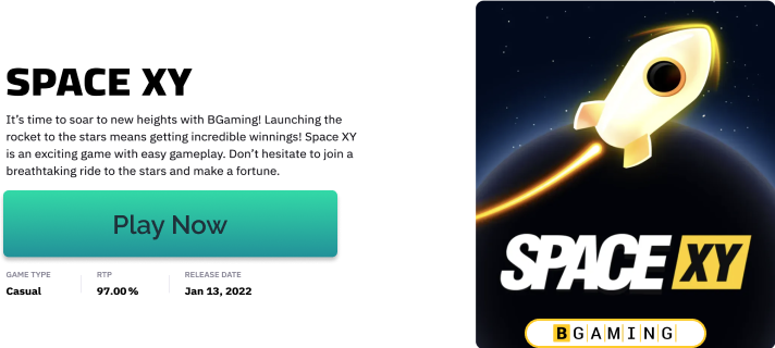 Crash game Space XY by BGaming