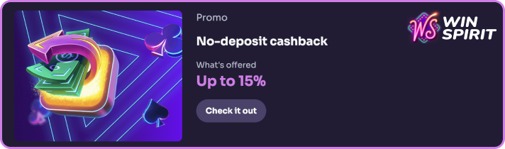 Cashback Bonus at WinSpirit Casino