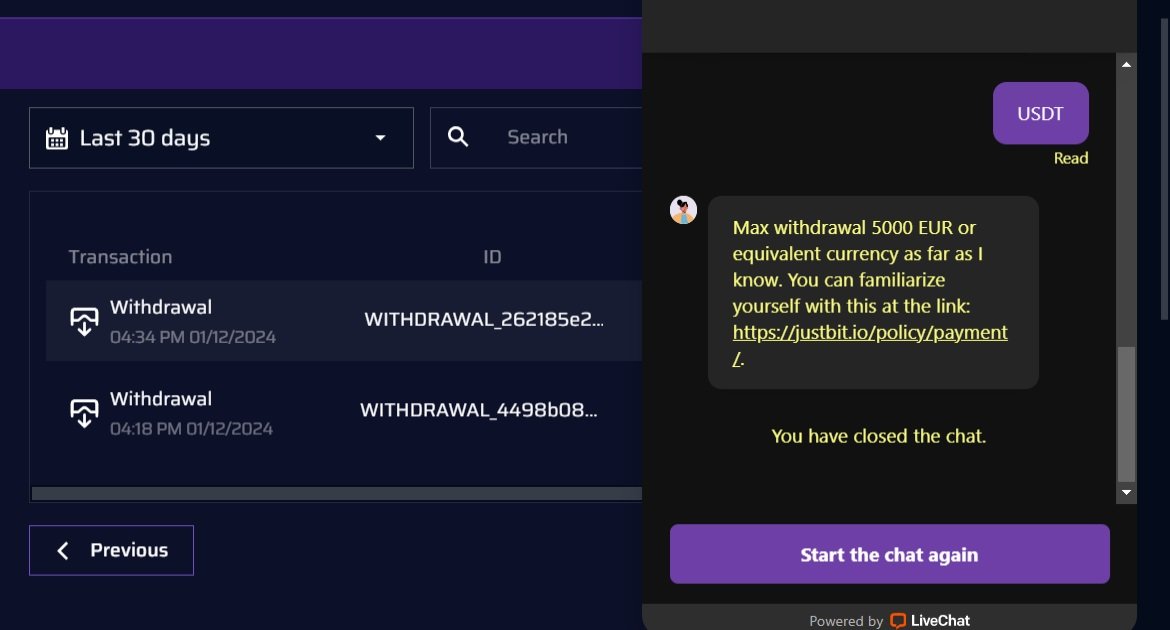 Communication with Customer Support at JustBit
